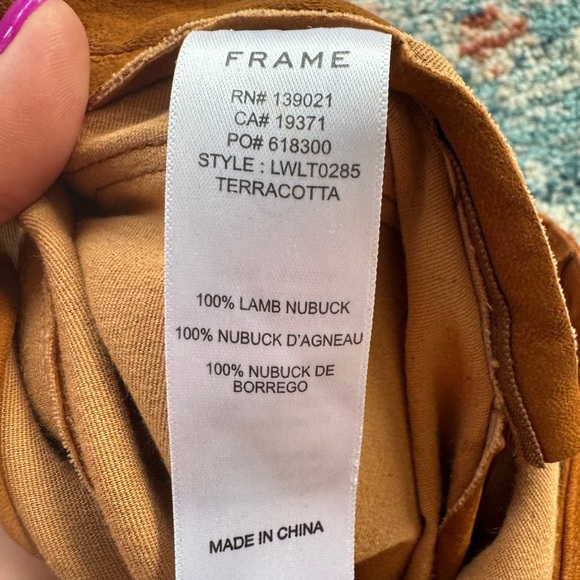 Frame Terracotta Lamb Suede Bootcut Pants
Size 26 - Picture 10 of 11